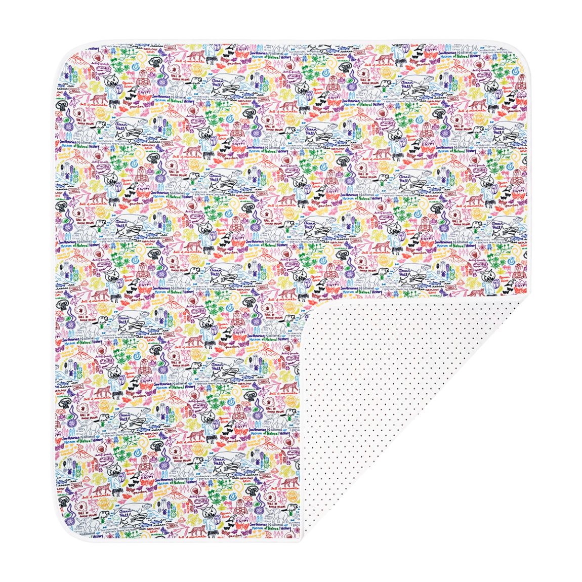 Joy Street Kids Smithsonian Natural History Museum Baby Blanket, multi