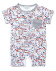 Joy Street Kids USA print, shortie romper