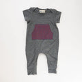 Thimble Zipper Romper in Poppy Confetti
