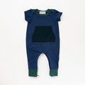 Thimble Zipper Romper in Pool Colorblock