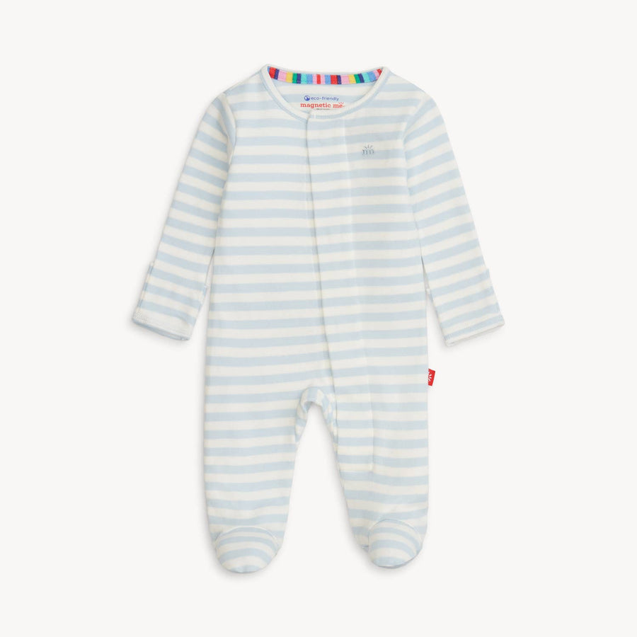 Magnetic Me Blue Stripe Organic Cotton Onesie