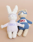 Plush Bunny Ski Toy Baby Kid Stuffed Animal Snow Resort Gift: Default Title