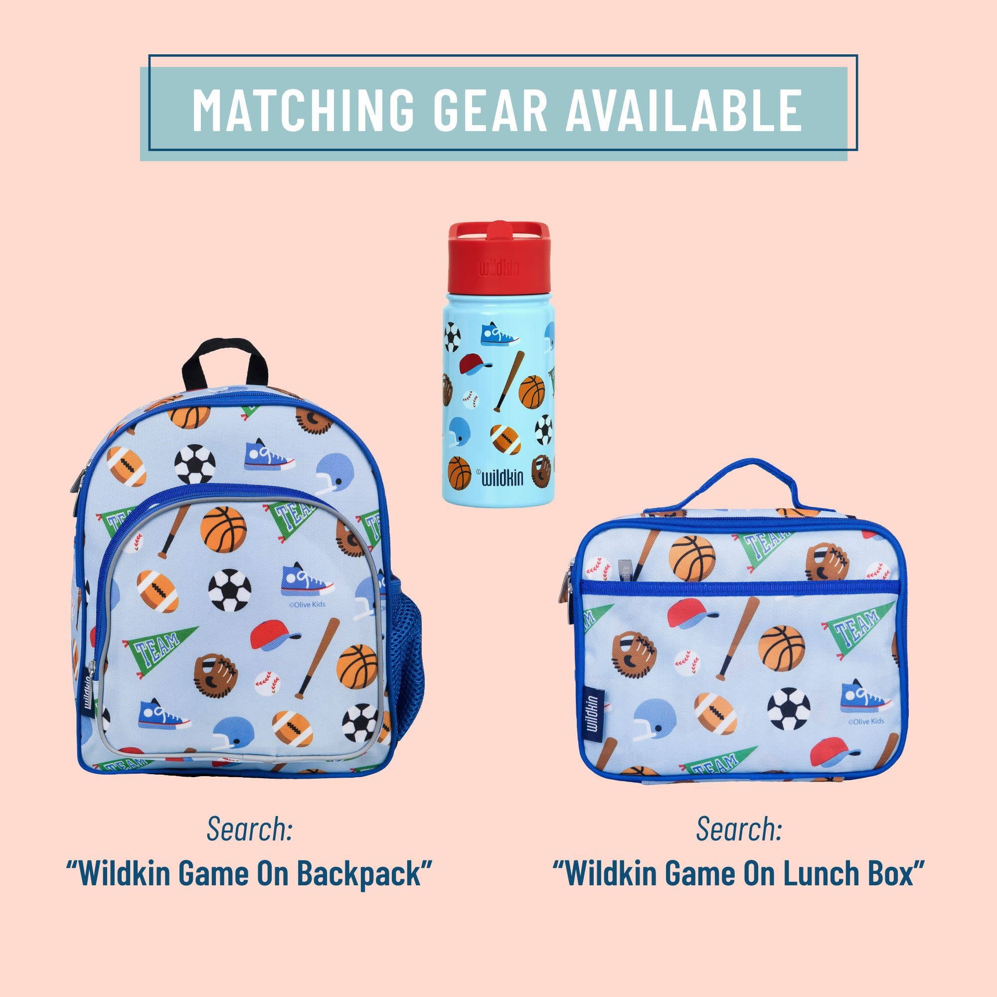 Game On 14 oz Stainless Steel Water Bottle