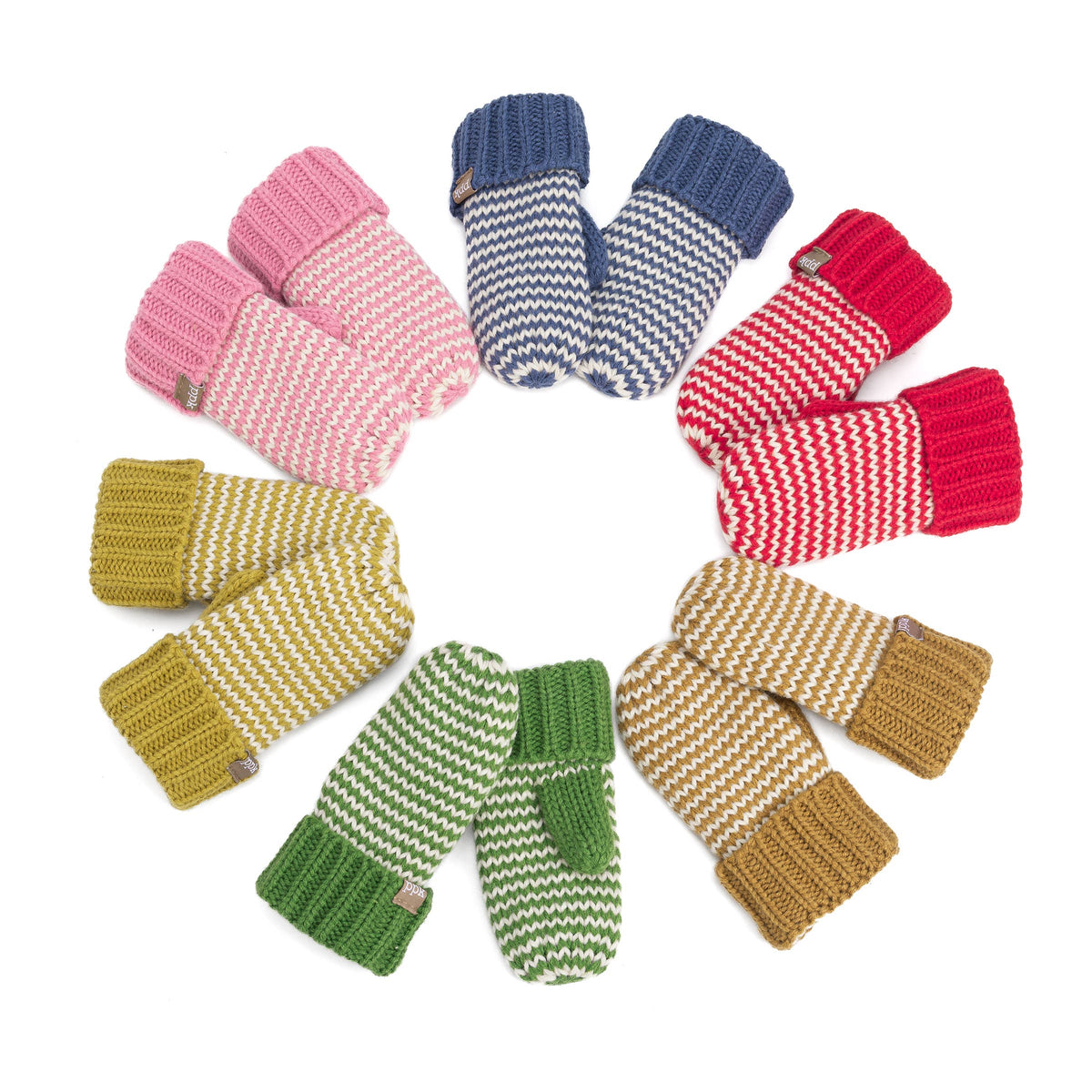 Classic Knit Winter Mittens for Kids