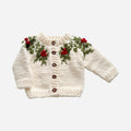 Holly Cardigan Winter Christmas Holiday Berry Mistletoe