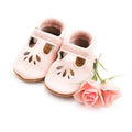 Rose Blush Lotus T-Strap Infant Baby Shoes