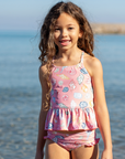 Pink Chicken Girls Palmer Tankini Pink Seashells