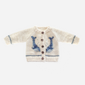 Whale Cardigan Nautical Blue Ocean Sweater: Blue