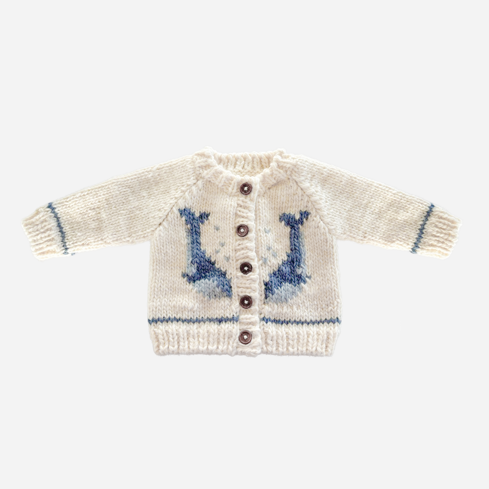 Whale Cardigan Nautical Blue Ocean Sweater: Blue