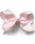 Large Hair Bow Boutique Ribbon,Big Bow, Alligator Hair Clip: Ballet Pink