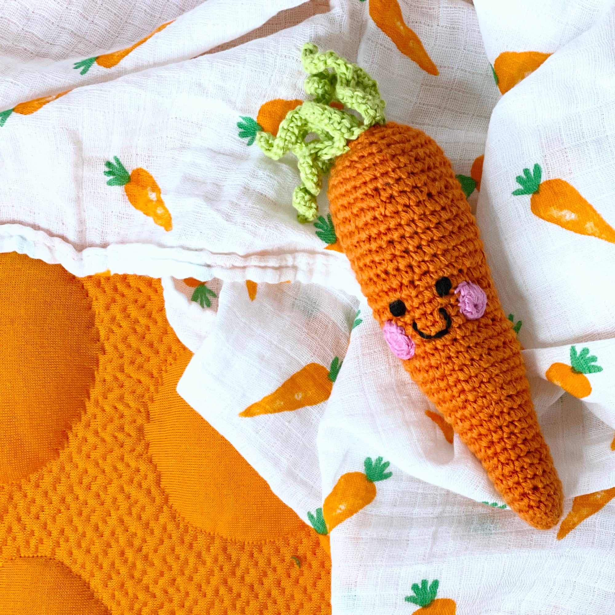 Carrot Pretend Play Food Rattle