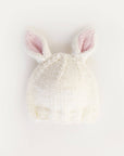 Bunny Ears White Beanie Baby Hat