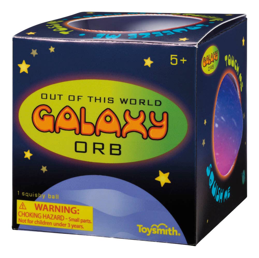 Astroverse Galaxy Orb, 4" Diameter, Squishy, Tactile