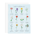 Birth Month Flowers Greeting Card