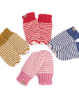 Baby/ Toddler Kids Thumbless Winter Mittens, Stripe Pattern