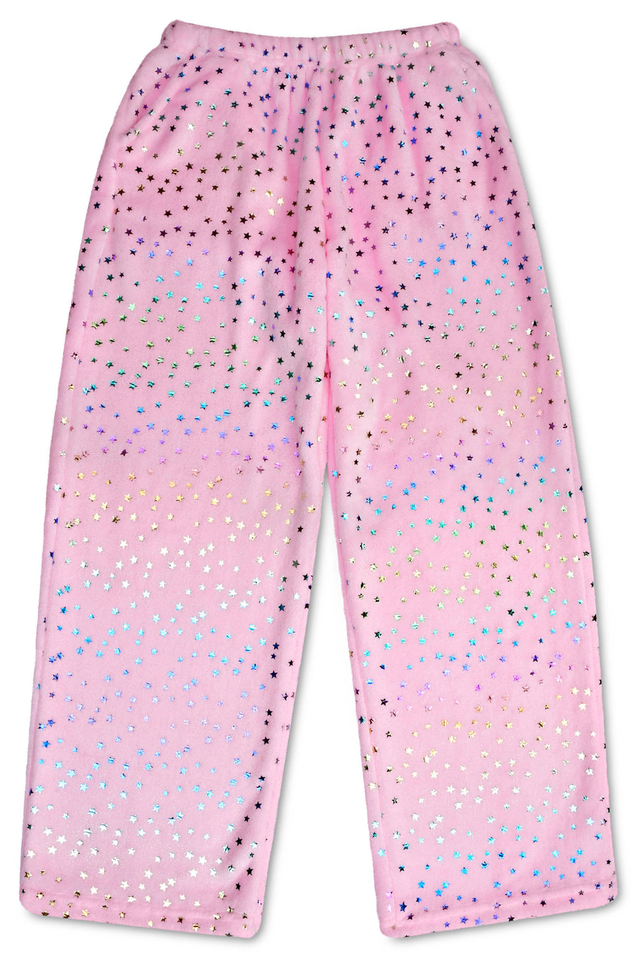 Pink Foil Stars Plush Pants
