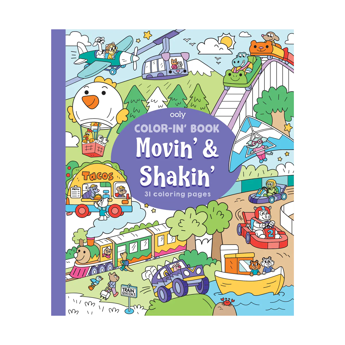Ooly Color-in' Book - Movin' & Shakin' |Mockingbird Baby & Kids