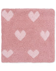 Chenille - Blush and Rose Heart Blanket