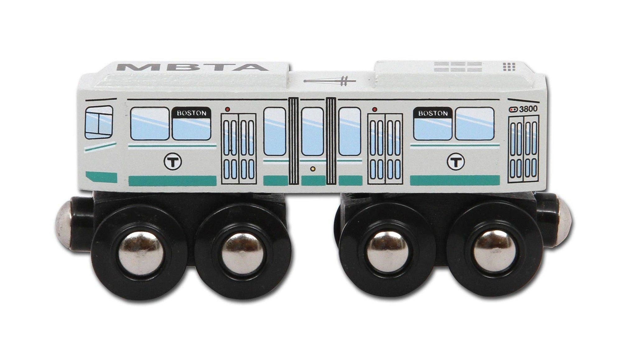 Boston MBTA Green Line Wooden Toy Train