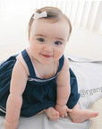 5 Chelsea Boutique Grosgrain Bows on Snap Clips - Juniper