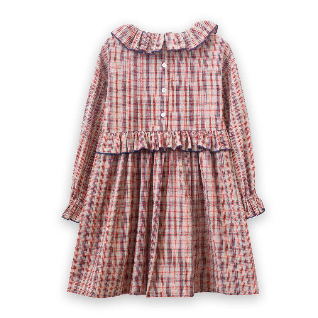Ruffle Collar Dress | Lille Check