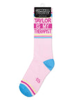Taylor Is My Therapist Gym Crew Socks