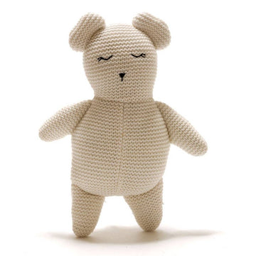 Organic Knitted Cotton Teddy Bear