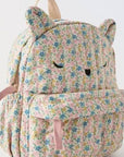 Floral Print Mini Backpack Cute Animal Design for Kids: Pink