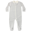 Quincy Mae Zip Long Sleeve Sleeper Footie in Cloud Stripe