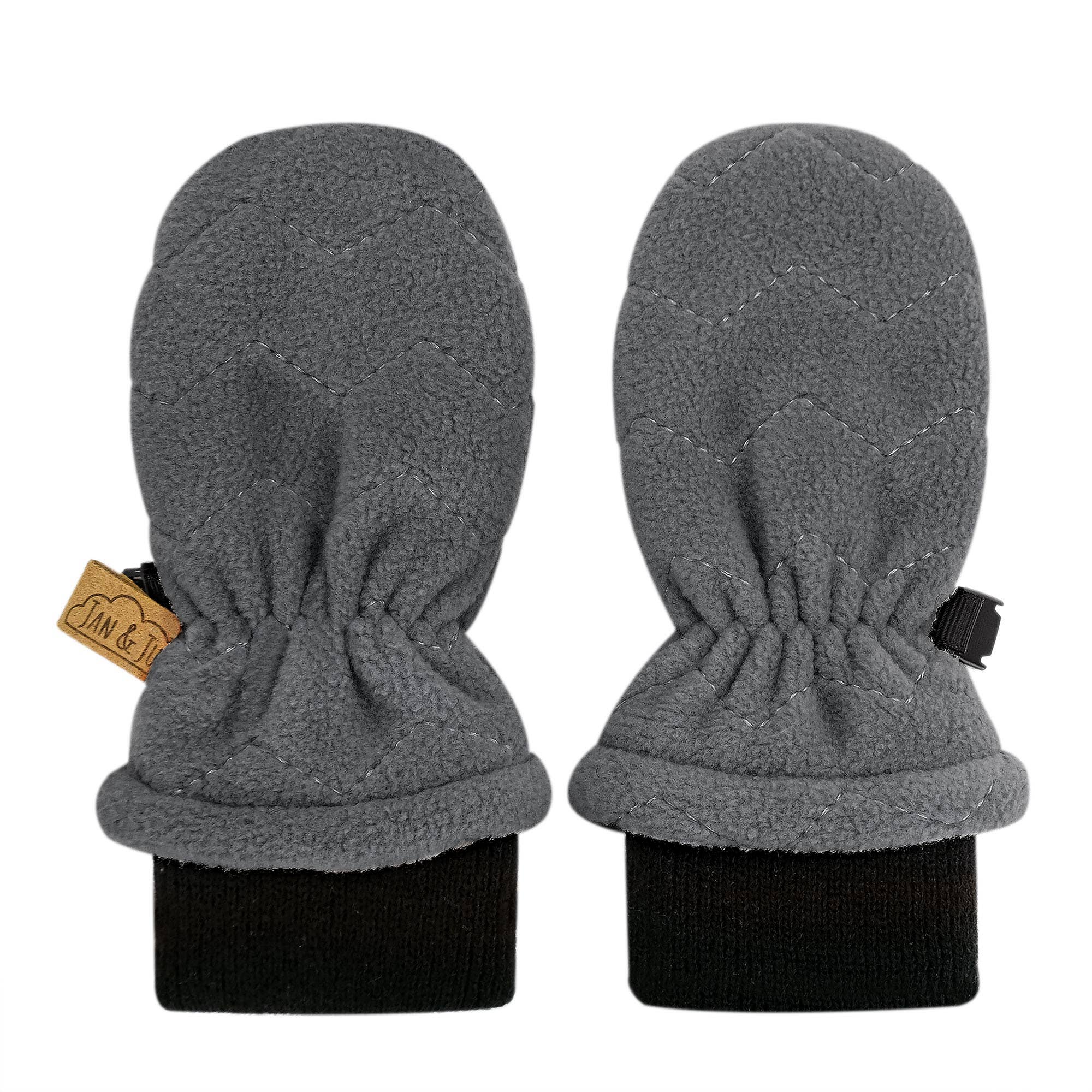 Jan &amp; Jul Dark Grey Fleece Mittens