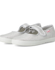 Cienta Mary Metallic Silver Jane Shoes