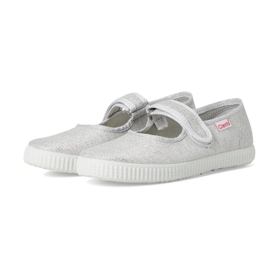 Cienta Mary Metallic Silver Jane Shoes