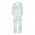 Ireland Women's Button Front Long Pajama Set