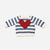 Stripe Big Heart Sweater