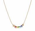 Kids 14" Multi "Sister" with Flowers Necklace