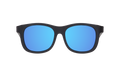 Jet Black Polarized Kid Sunglasses with Mirrored Lens