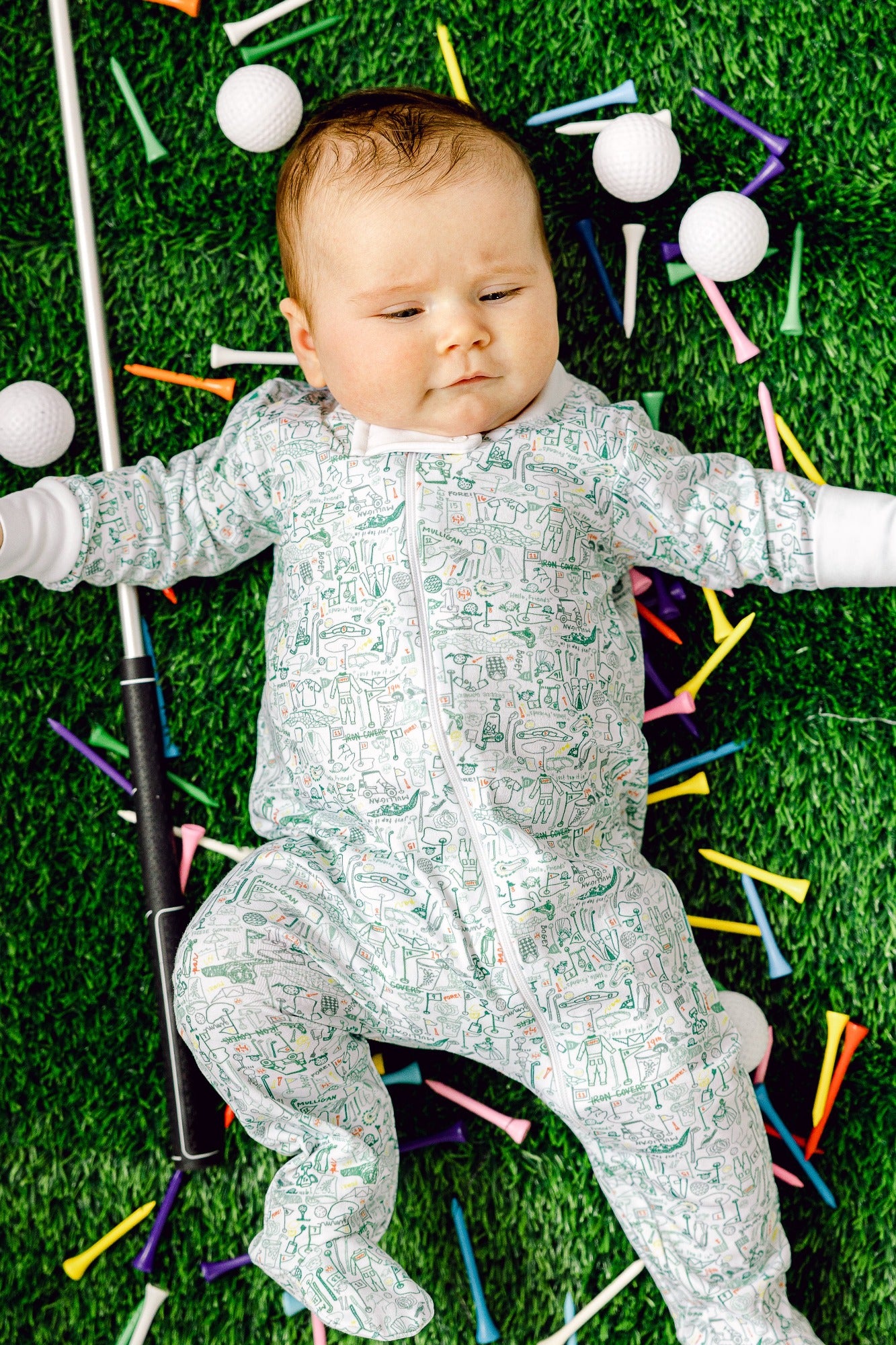 Joy Street Kids Golf Baby Zip Onesie