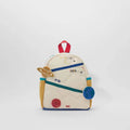 Planet-Themed Children's Backpack Cute Adjustable Lightweight Bag: White