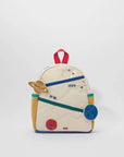 Planet-Themed Children's Backpack Cute Adjustable Lightweight Bag: White