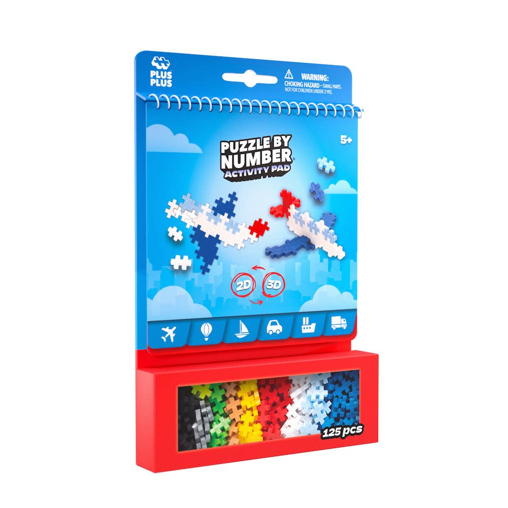 Puzzle By Number Activity Pad - Transportation