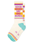 Good Moms Say Bad Words Gym Crew Socks