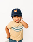 Teddy Bear Patch Baseball hat: Denim / Baby (0-12M)