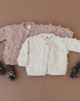 Popcorn Cardigan, Blush | Baby & Kids Valentine's Sweater: 6-12 mths