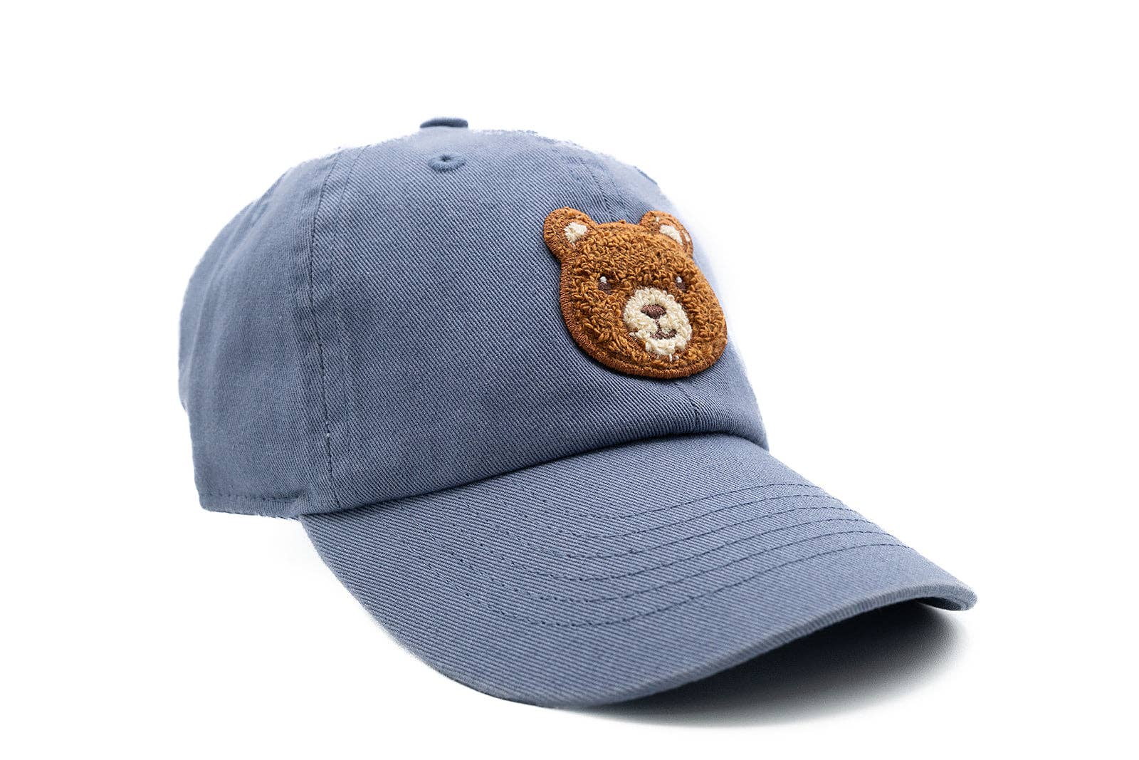 Teddy Bear Patch Baseball hat: Denim / Baby (0-12M)