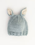 Bunny Ears Blue Baby Beanie Hat