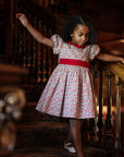 Organic Ruffle Collar Sateen Baby Dress London Floral