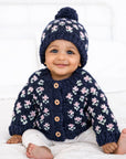 Bitty Blooms Indigo Cardigan Sweater for Baby & Toddlers