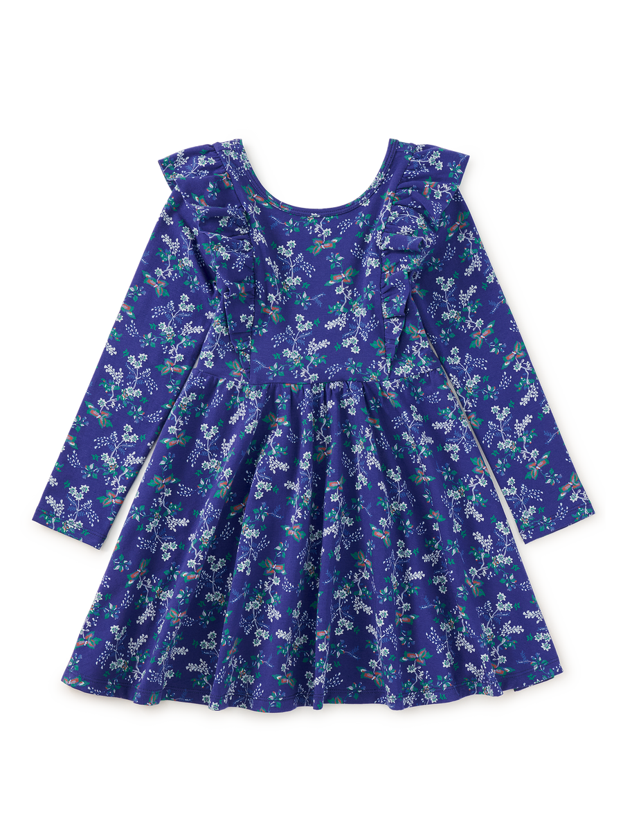 Ruffle Shoulder Ballet Dress - Scottish Floral
