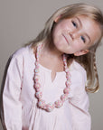 Girls Pastel Floral Fabric Necklace