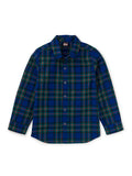 Tea Plaid Button Up Shirt